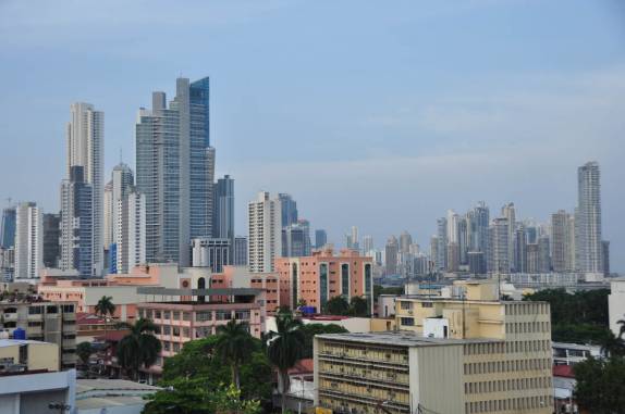 Vista da Cidade do Panamá, a capital do país, do alto do nosso hotel na cidade